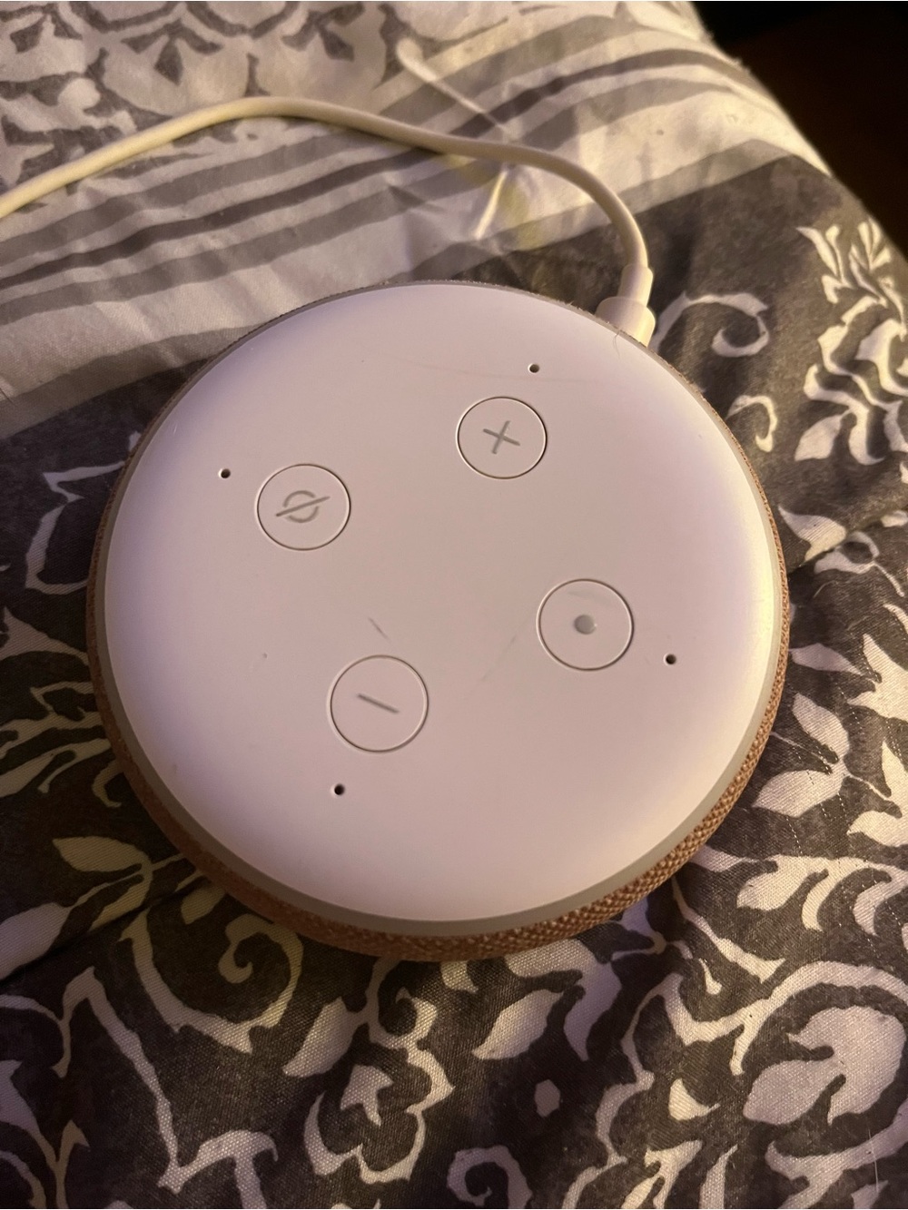 Amazon Echo Dot (3rd Gen) Smart Speaker - White and Brown